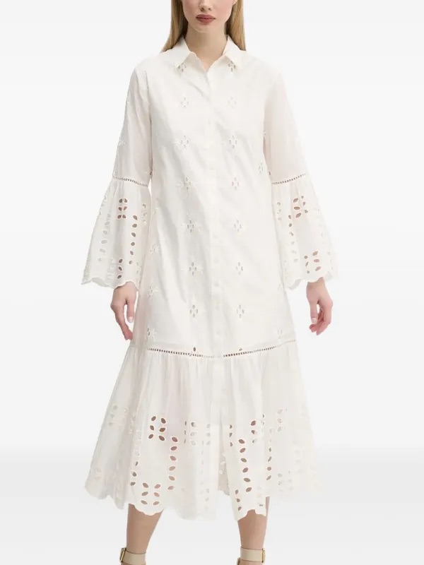 Disiguel Eyelet-Embroidered Bell-Sleeve Midi Dress